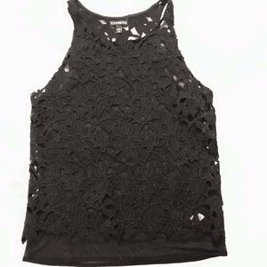 🔺 Express Black Lace overlay Tank Top Blouse